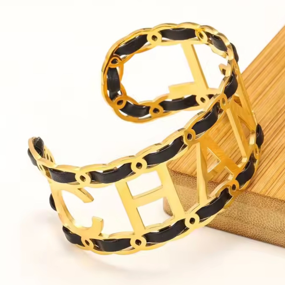 Gold and Black Chanel Fashion Bracelet - Picture 9 of 13